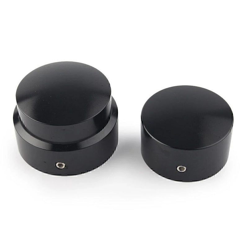 Harley XG 2015-Later, XL & Dyna 2008-Later Black Rear Axle Nut Cover Caps