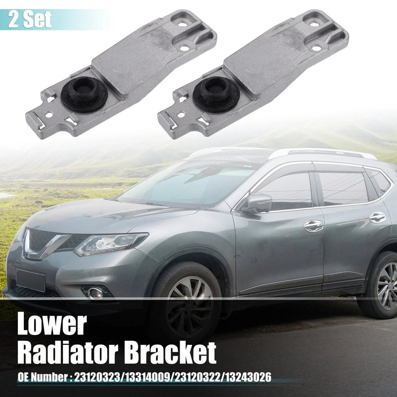 Buick 2 x Lower Radiator Bracket with Rubber Cushion Bushing