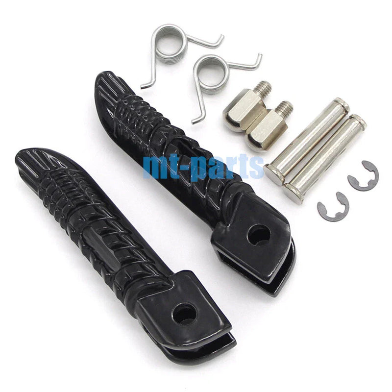 Suzuki GSXR600 GSX-R750 Black Front Footrest Pegs (2006-2019)