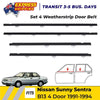 Outer Weatherstrip Door Belt Set 4 Fits Nissan Sunny B13 4D Sedan 1991-94 D06