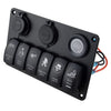 Universal Car 6 Gang Waterproof Circuit Breaker Toggle Rocker Switch Panel
