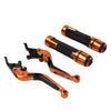 Yamaha FJR XJR 1300 Orange Brake Clutch Lever Handlebar Grip Set (2001-2023)