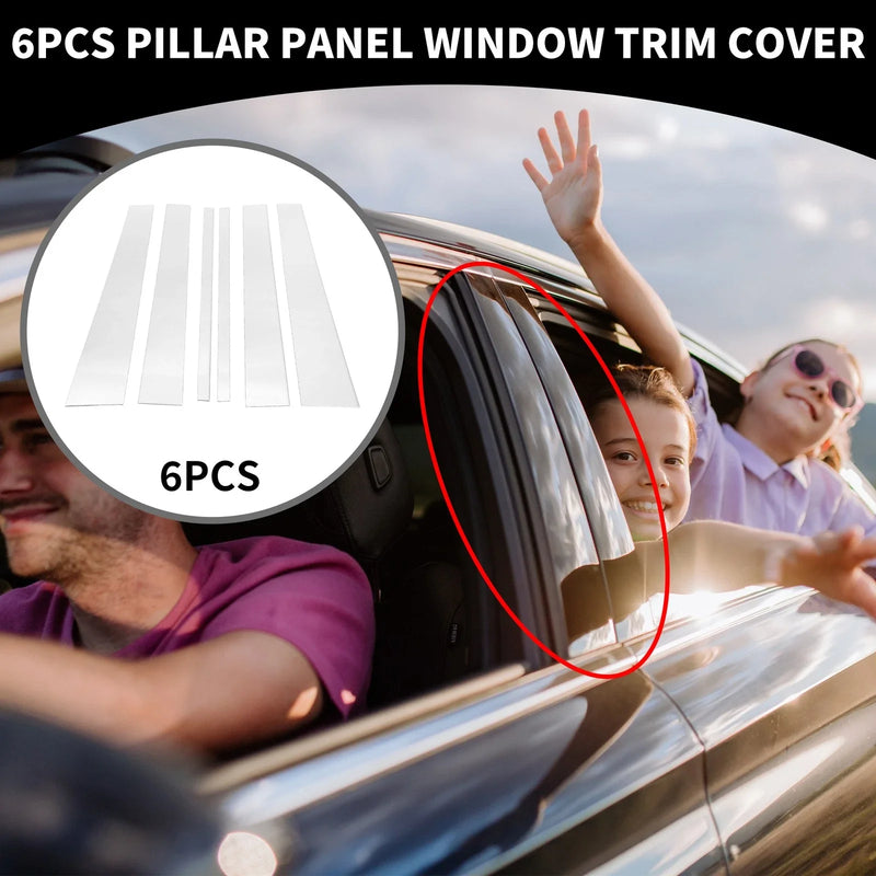 Ford Expedition 6 Pcs Chrome Silver Window Trim Covers (1997-2016)