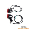 Harley Sportster XL883 XL1200 Black Bullet Rear Brake Tail Lights (2004-2023)
