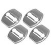 Kia GT 4 x Silver Stainless Steel Door Lock Protector Covers
