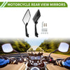 M8 / M10 Rear View Mirror Prismatic Carbon Fiber Pattern Black