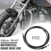 Motorcycle Brake Line Oil Hose Pipe with Spring Protection 250cm 1 Set