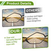 M10 Rear View Mirrors Leaf Shape Blue Iron Plastic 1 Set