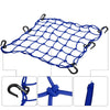 2 x 40x40cm 49 Holes Motorcycle Luggage Cargo Net Bag with 6 Hooks Blue