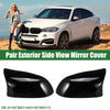 BMW F15 X5 F16 X6 Pair Rearview Mirror Cover Gloss Black (2014-2017)