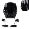 Universal Motorcycle - Black Plastic Windshield Deflector