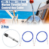 2 x 20ft 236 Inch Marine Throttle Shift Control Box Cable with Clevis Blue