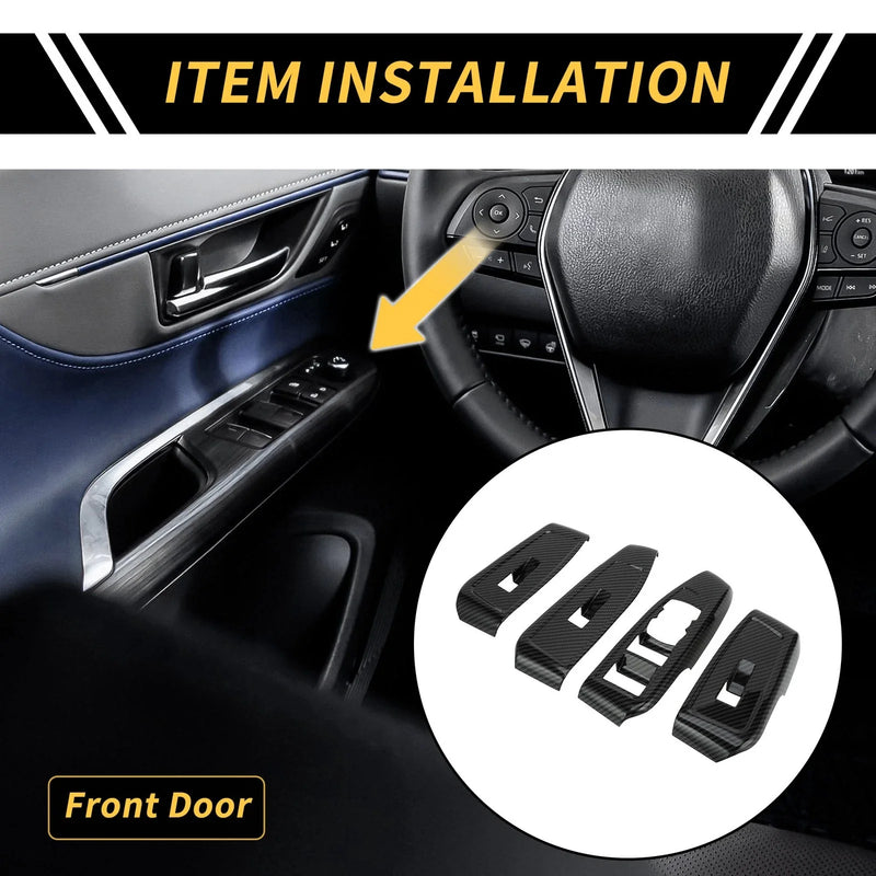 Ford Ranger Carbon Fiber Front Door Window Switch Panel Set