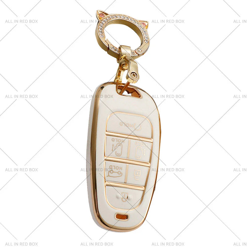 Hyundai Sonata Tucson Santa Fe TPU 6-Button Key Fob Cover (2011-2023)