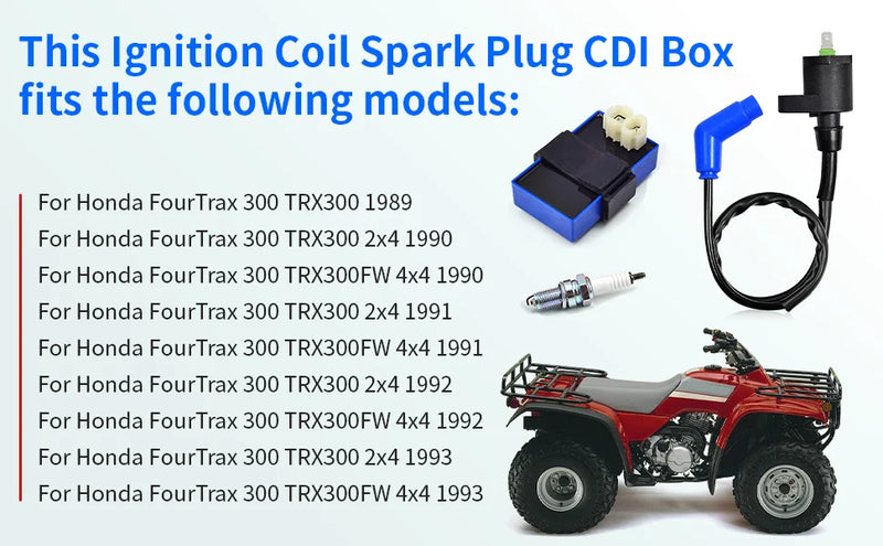 Honda TRX300FW FourTrax Racing Ignition Coil CDI BOX (1990–1993)