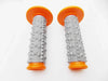 Honda CRF125 Orange Grey Diamond Top Handlebar Grip Set