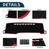 Toyota Aqua (2011-2021) - Black Red 1 Set Dashboard Cover Mat