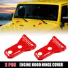 Jeep Wrangler JL JLU (2018-2021) Red Engine Hood Hinge Trim Covers