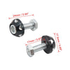 Car Motorcycle 4Pcs Black Aluminum Alloy Decorative License Plate Bolt Screw