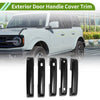 Ford Bronco Carbon Fiber Black ABS Exterior Door Handle Cover Trim (2021-2025)