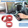 Toyota Tundra Red 4WD Switch Knob Cover Ring (Set of 3)