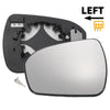 Ford Mondeo Left Side White Mirror Glass w/ Back Convex Heated (14-22)