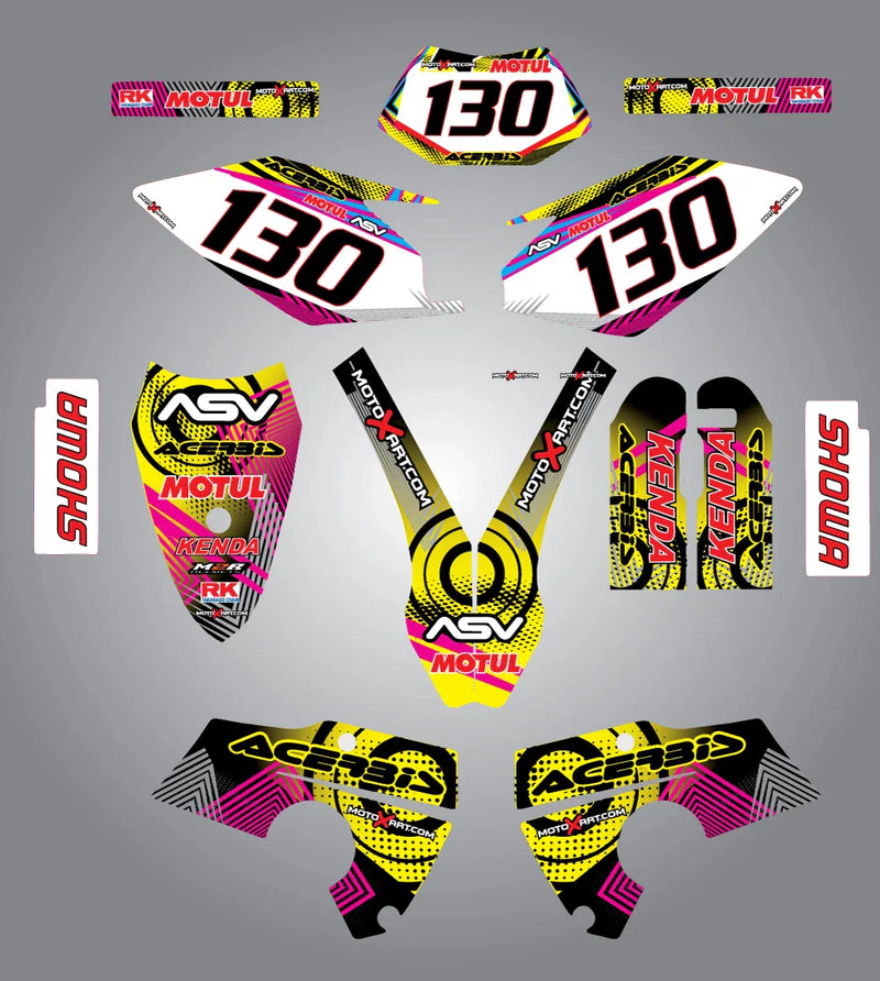 Husaberg 2006-2008 Neon Stickers / Decals Custom Graphic Kit