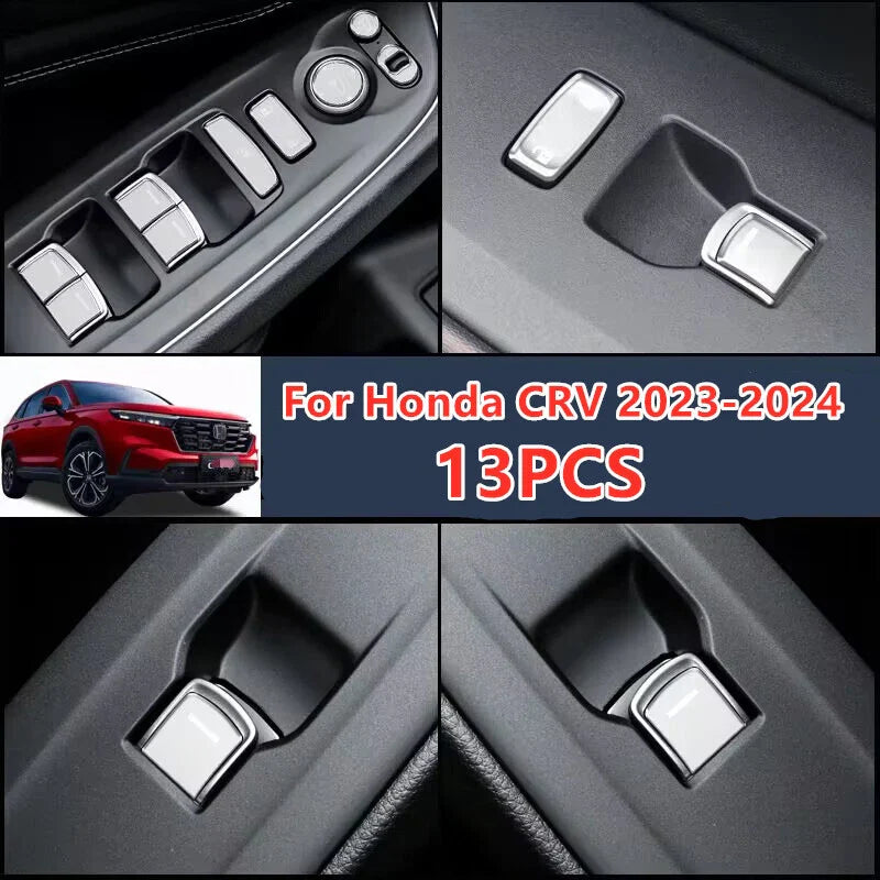 Honda CRV Silver Alloy Door Window Lift Adjustment Button Trim (2023-2024)