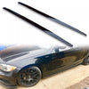 BMW 1 Series E82 E88 Gloss Black Side Skirt Extensions (2008-2013)