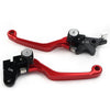 Honda XR250 XR400 Red CNC Pivot Brake Clutch Levers (1995-2007)
