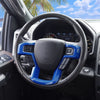 Ford F150 F250 F350 Blue Steering Wheel Trim Switch Frame