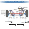 Jeep Grand Cherokee 4 x Front Lower Upper Tie Rod End Links (1999-2004)