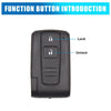 Toyota Prius 2 x Button Uncut Key Fob Case Shell Replacement (2004–2009)