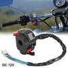 Motorcycle DC 12V 7/8 in Handlebar Mount Switch with Turn Signal Horn