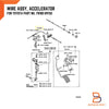 Toyota Hilux Ute 2WD, 4Runner Throttle Cable (LN80, LN85)