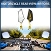Motorcycle M8/M10 Black Gold Tone Rear View Mirrors