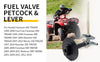 Honda TRX500FA Foreman Rubicon Fuel Valve Petcock & Lever Screw (2001–2014)