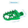 Motorcycle Pair Wide Foot Peg 360° Rotating Aluminum Footpeg Green