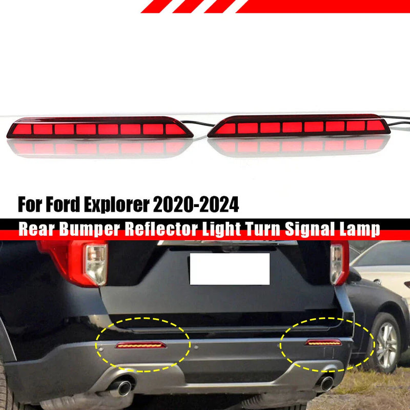 Ford Explorer Red LED Bumper Reflector Fog Brake Light (2020–2024)