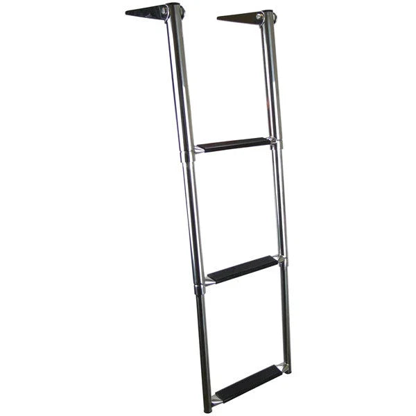 Stainless Steel Telescopic Boat Boarding Ladder 3 Step Platform Mount 900mm