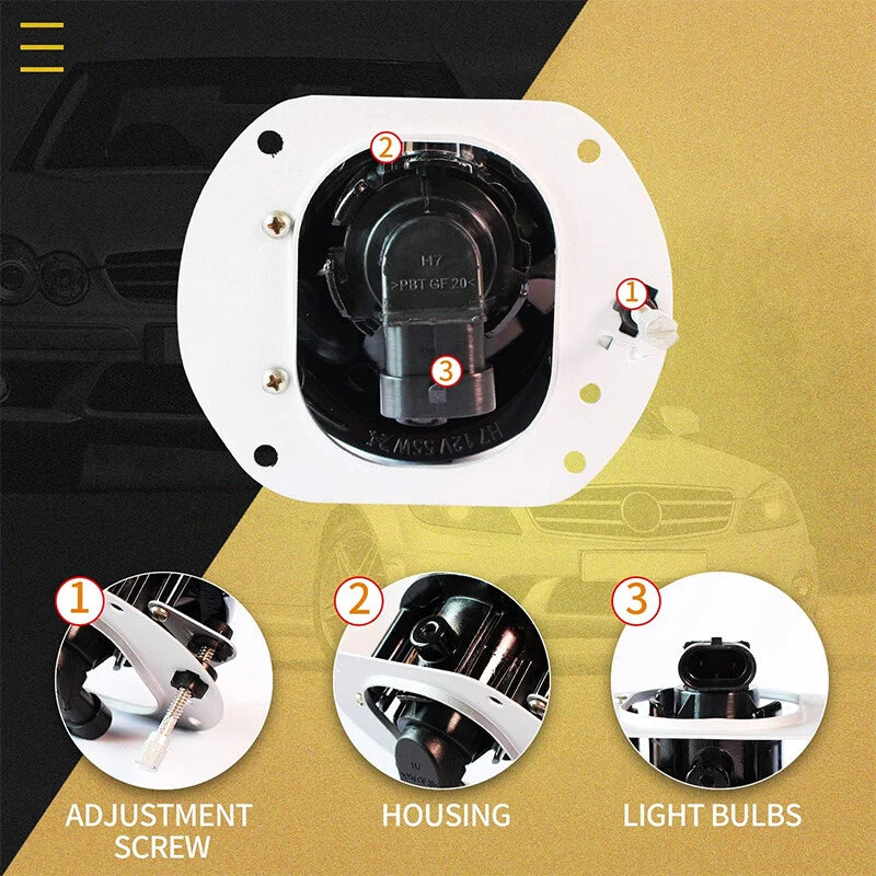 Benz W204 W251 W164 C300 ML320 CL550 Front Fog Light Driving Lamp (2008-2015)