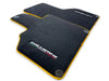 Lamborghini Gallardo Black Tailored Carpets with Yellow Trim Floor Mats