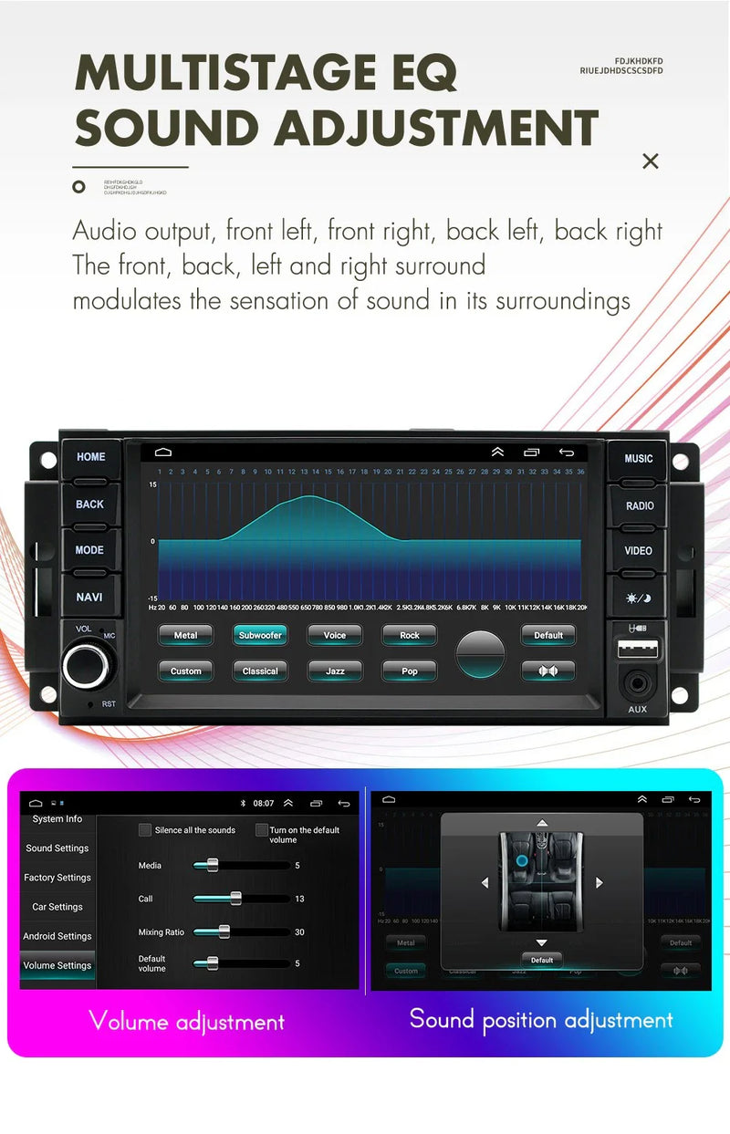Jeep Wrangler, Chevrolet Epica 7" Stereo Radio GPS Navi Head Unit (2007-2017)