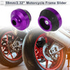 Make Model 2 x 15mm Aluminum Alloy Plastic Motorcycle Slider Frame Purple