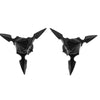 Harley Dyna Wide Glide 2 x Black Front Axle Nut Covers (2010-2016)