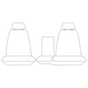 Toyota FZJ105 HZJ105 Front Custom Tailor Made Grey Canvas Car Seat Covers