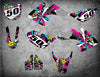 Honda CRF 50 2013-2018 RUSH STYLE Stickers Custom Graphics Full Kit