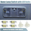 Honda Odyssey Dome Lamp Switches with 4 x White LED Bulbs (2005-2010)