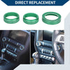 Ford Mustang 2015-2021 - 3 x Green Covers Headlight Switch Knob Cover