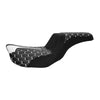 Harley Dyna Super Wide Glide Driver Passenger Seat Black White (2006 - 2017)